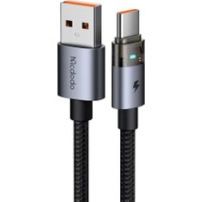 Güzel Hediyem CA-6890 USB To Type-C Hızlı Şarj Kablosu | Gösterge Işıklı, 6A Akım Destekli
