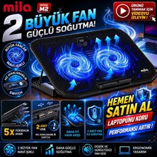 Classone Mila Serisi - M2 - 13-17 inch - Mavi Led,2 Fan,2 USB Gaming Notebook Soğutucu Standı