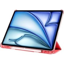 Güzel Hediyem - iPad Air 13 2025 M3 Smart Cover Kalem Bölmeli Standlı 1-1 Kılıf - Lila 5