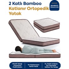 Homedius 2 Kat Katlanır Bamboo Ortopedik Sünger Dinlenme Uzanma Yatağı