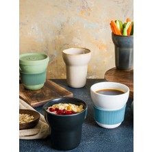 Bonna Experience Silikon ve Kapaklı Sand Softline 350cc Porselen Mug