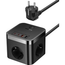 Güzel Hediyem Power Combo Cube 3AC+2U+2C 30W Şarj Cihazı 1.5m.-Siyah