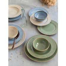 Chichi Home Sage Pearl Reaktif 18 Parça Porselen Yemek Seti 6 Kişilik