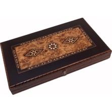Helena Wood Art Smarty Carved Oyun Takımı Ahşap Mozaik İşlemeli 52 x 30 x 7 cm 30 Parça Siyah Renk