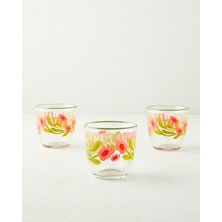 English Home Bright Petals Cam 3'lü Bardak 290 ml Renkli