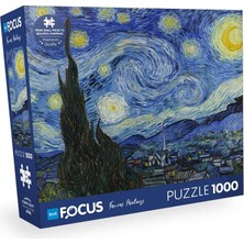 Güzel Hediyem Blue Focus 1000 Parça Puzzle - Starry Nıght (Yıldızlı Gece)