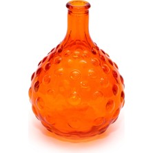 Güzel Hediyem Turuncu Bubble Cam Vazo (15 Cm)