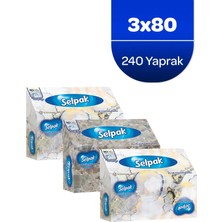 Selpak 240 Yapraklı El ve Yüz Havlusu Kutulu Mermer Desen 3'lü Z Katlama Süper Emici