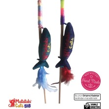 Matatabi Cats MatatabiCats ah saplı Jr. Fish oyuncaklı,matatabili,çıngıraklı Kedi Oltası