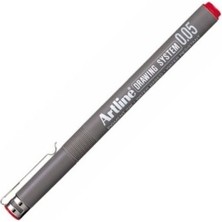 Artline Drawing System 0.05 Çizim Kalemi Kırmızı 1 Adet Teknik ve Grafik Çizimlerde Eşsiz Performans