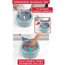 Güzel Hediyem Aqua Max Özel Seri Şeffaf Temiz & Kirli Suyu Ayırma Çift Kova Temizlik Seti Mop Paspas