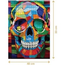 Güzel Hediyem Renkli Kuru Kafa 500 Parça 2,2mm Kalınlık 48X33CM Profesyonel Hobi Puzzle Yapboz Serisi