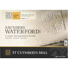 St Cuthberts Mill Saunders Waterford Series Rough Sulu Boya Blok 23 x 31 cm Beyaz 300 gr 20 Yaprak