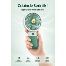 Divex Mini Taşınabilir Sessiz Vantilatör - Meyve Temalı Şarjlı El Fanı