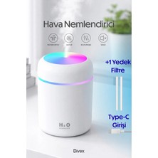 Divex Renk Değiştiren LED Işıklı Mini Hava Nemlendirici - Aromatik Buhar Difüzörü
