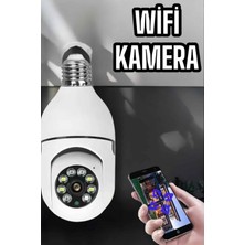 Savarga Wifi Kamera Duylu Ampul Görünümlü 360 Derece Dönebilen Ev Kamerası