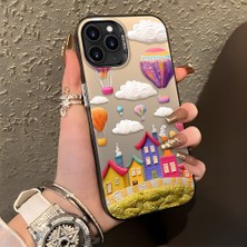HONTINGA iPhone 11 Pro Max ile Uyumlu Kılıf Silikon Kenar Sert Arka Kamera Koruyucu Basitlik Anti Düşme Kamera Korumalı Balon Desen Couple Telefon Kılıfı Kadın ve Erkek Için Uygundur K1-1347