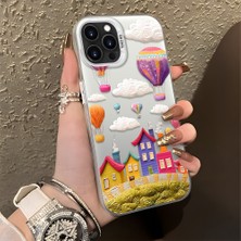 HONTINGA iPhone 13 Pro Max ile Uyumlu Kılıf Silikon Kenar Sert Arka Kamera Koruyucu Basitlik Anti Düşme Kamera Korumalı Balon Desen Couple Telefon Kılıfı Kadın ve Erkek Için Uygundur K1-1347