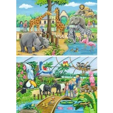 Güzel Hediyem 2X24 Parça Puzzle Hayvanat Bahçesi PUZZLE-078066