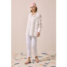 HE-QA Mom Comfort Jean Beyaz