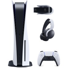 Sony Playstation 5 Beyaz + PS5 Kamera + PS5 Pulse 3D Kulaklık 825 GB Tek Kollu Oyun Konsolu