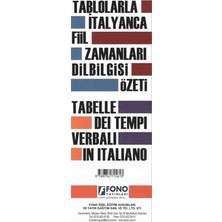 Fono Yayınları Tablolarla İtalyanca Fiil Zamanları Dil Bilgisi Özeti Ciltsiz Kitap 14 Sayfa