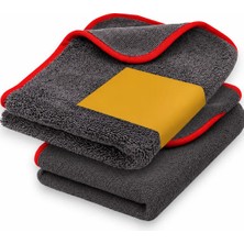 Okavango 2 Adet  70-50 cm Oto Kurulama Bezi Araç Bez ve Sünger Mikrofiber Temizleme Yıkama Cam Araba Kurulama Temizlik Silme Bezleri Havlusu Gri