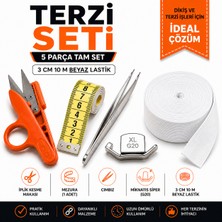 İplixa Iplixa Terzi Başlangıç Seti 3 cm Lastikli Ekonomik Set - Beyaz
