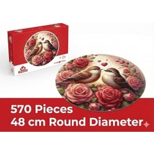 Güzel Hediyem Güller ve Aşk 570 Parça Round Puzzle