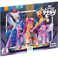 Güzel Hediyem My Lisanslı 35 Parça Çerçeveli 34X24CM Çocuk Puzzle Yapboz Yeni Serisi (Mor)