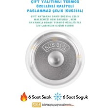 Güzel Hediyem 500ML Sevimli Hayvanlar Desenli Rahat Içim Kilitli Kapak Paslanmaz Çelik Termos