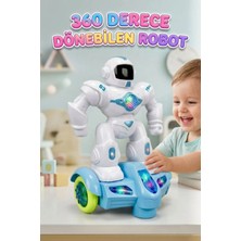 Farbu Oyuncak Scooterlı 360 Derece Dönebilen Işıklı, Müzikli ve Hareketli Eğitici Oyuncak Robot