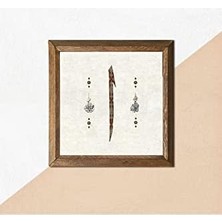 Güzel Hediyem Taş Duvar Tablosu - Ahşap Çerçeveli Taş Tablo - 25X25 cm - Dekoratif Duvar Sanatı - Modern Ev ve Ofis Duvar Dekoru W1-120