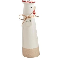 Güzel Hediyem Mud Pie Çiftlik Kök Vazo, Tavuk, 18,4 cm x 5,08 cm