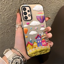 HONTINGA Samsung Galaxy A33 5g ile Uyumlu Kılıf Silikon Kenar Sert Arka Kamera Koruyucu Basitlik Anti Düşme Kamera Korumalı Balon Desen Couple Telefon Kılıfı Kadın ve Erkek Için Uygundur K1-1347