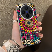 HONTINGA Vivo X300 ile Uyumlu Kılıf Silikon Kenar Sert Arka Kamera Koruyucu Basitlik Anti Düşme Kamera Korumalı Halı Desen Couple Telefon Kılıfı Kadın ve Erkek Için Uygundur K1-1350