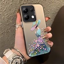HONTINGA Xiaomi Redmi Note 13 ile Uyumlu Kılıf Silikon Kenar Sert Arka Kamera Koruyucu Basitlik Anti Düşme Kamera Korumalı Güzel Kadın Desen Couple Telefon Kılıfı Kadın ve Erkek Için Uygundur K1-1353