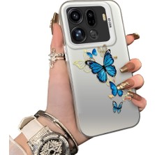 HONTINGA Oppo Find X9 Pro 5g ile Uyumlu Kılıf Silikon Kenar Sert Arka Kamera Koruyucu Basitlik Anti Düşme Kamera Korumalı Kelebek Desen Couple Telefon Kılıfı Kadın ve Erkek Için Uygundur K1-1349