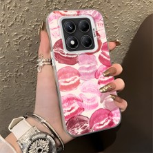 HONTINGA Xiaomi Redmi Note 14 Pro 5g ile Uyumlu Kılıf Silikon Kenar Sert Arka Kamera Koruyucu Basitlik Anti Düşme Kamera Korumalı Öpücük Desen Couple Telefon Kılıfı Kadın ve Erkek Için Uygundur K1-1348