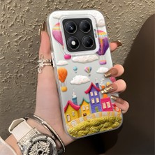 HONTINGA Xiaomi Redmi Note 14 Pro 5g ile Uyumlu Kılıf Silikon Kenar Sert Arka Kamera Koruyucu Basitlik Anti Düşme Kamera Korumalı Balon Desen Couple Telefon Kılıfı Kadın ve Erkek Için Uygundur K1-1347