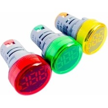 Xkoren XVSL-22K 22mm VOLTMETRELİ LEDLİ SİNYAL LAMBASI (SARI) 24-550V