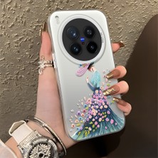 HONTINGA Vivo X300 Pro ile Uyumlu Kılıf Silikon Kenar Sert Arka Kamera Koruyucu Basitlik Anti Düşme Kamera Korumalı Güzel Kadın Desen Couple Telefon Kılıfı Kadın ve Erkek Için Uygundur K1-1353