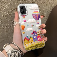 HONTINGA Samsung Galaxy A05 ile Uyumlu Kılıf Silikon Kenar Sert Arka Kamera Koruyucu Basitlik Anti Düşme Kamera Korumalı Balon Desen Couple Telefon Kılıfı Kadın ve Erkek Için Uygundur K1-1347
