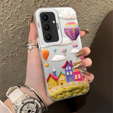 HONTINGA Samsung Galaxy S25 Fe ile Uyumlu Kılıf Silikon Kenar Sert Arka Kamera Koruyucu Basitlik Anti Düşme Kamera Korumalı Balon Desen Couple Telefon Kılıfı Kadın ve Erkek Için Uygundur K1-1347