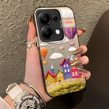 HONTINGA Xiaomi Redmi Note 14S ile Uyumlu Kılıf Silikon Kenar Sert Arka Kamera Koruyucu Basitlik Anti Düşme Kamera Korumalı Balon Desen Couple Telefon Kılıfı Kadın ve Erkek Için Uygundur K1-1347