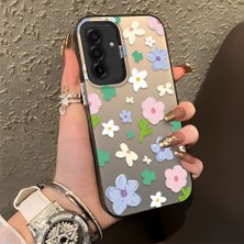 HONTINGA Samsung Galaxy A17 ile Uyumlu Kılıf Silikon Kenar Sert Arka Kamera Koruyucu Basitlik Anti Düşme Kamera Korumalı Çiçekli Desen Couple Telefon Kılıfı Kadın ve Erkek Için Uygundur K1-1352
