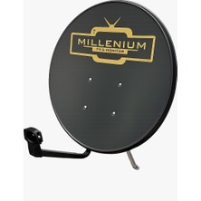 Millenium 80 cm 0.70 mm Çanak Anten Seti Dörtlü Lnb 25 Metre Anten Kablosu 2 Adet F Konnektör Full Uydu Sistemi