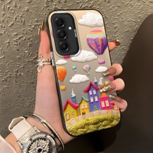 HONTINGA Samsung Galaxy A56 ile Uyumlu Kılıf Silikon Kenar Sert Arka Kamera Koruyucu Basitlik Anti Düşme Kamera Korumalı Balon Desen Couple Telefon Kılıfı Kadın ve Erkek Için Uygundur K1-1347