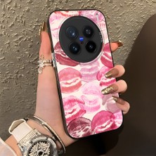 HONTINGA Vivo X200 Pro ile Uyumlu Kılıf Silikon Kenar Sert Arka Kamera Koruyucu Basitlik Anti Düşme Kamera Korumalı Öpücük Desen Couple Telefon Kılıfı Kadın ve Erkek Için Uygundur K1-1348