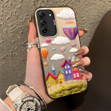 HONTINGA Samsung Galaxy S21 Fe ile Uyumlu Kılıf Silikon Kenar Sert Arka Kamera Koruyucu Basitlik Anti Düşme Kamera Korumalı Balon Desen Couple Telefon Kılıfı Kadın ve Erkek Için Uygundur K1-1347